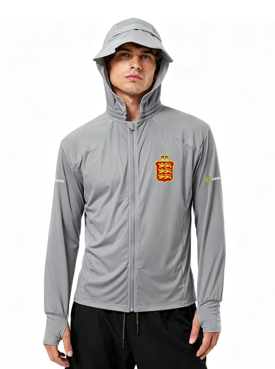 Man wearing the England Ofiicial Shooting Undergarment in Gray