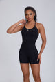 black one Piece Scrunch bum Fitness suit
