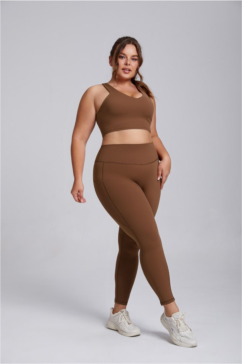 Plus Size Side Pocket Yoga Leggings