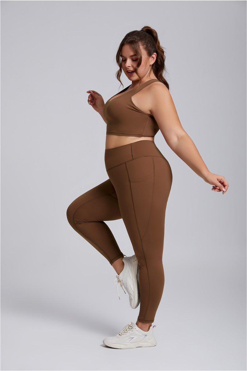 Plus Size Side Pocket Yoga Leggings