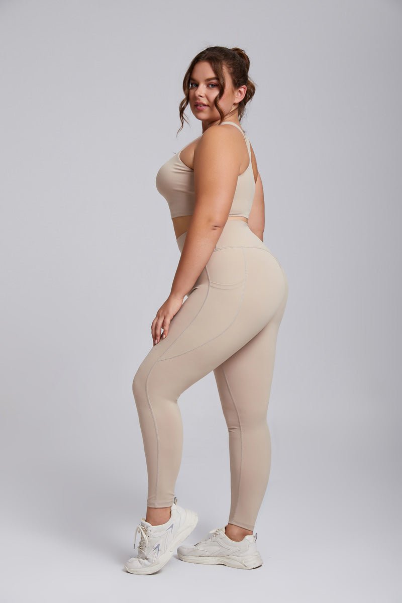 Plus Size Side Pocket Yoga Leggings