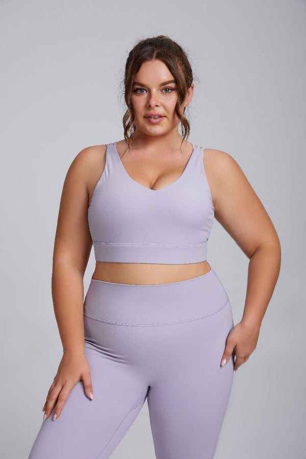 Reggiseno da yoga taglie forti con alto sostegno e antiurto