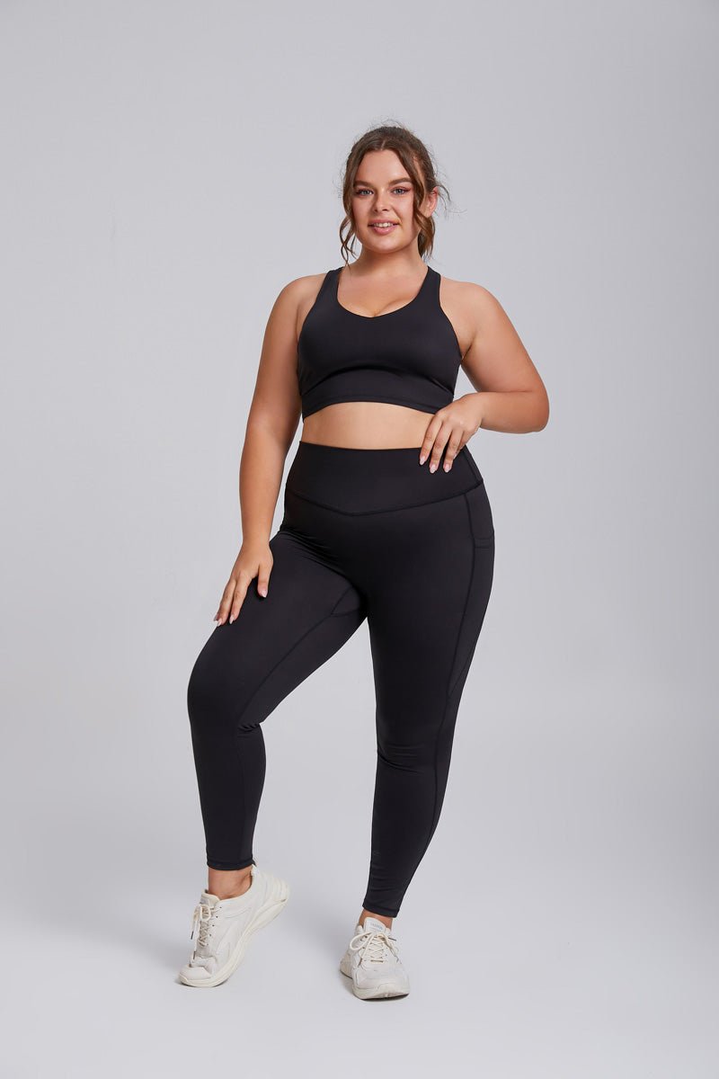Plus Size Side Pocket Yoga Leggings
