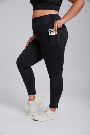 Plus Size Side Pocket Yoga Leggings