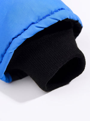 Fleece lined in #blue Waterproof Ski Gloves