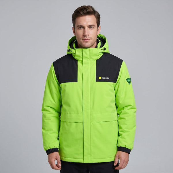 #Fluorescentgreen Men’s Heated Hooded Softshell Jacket