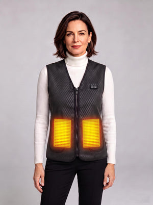 Women’s Electric Heated Vest Front View with Front Heating Pads
