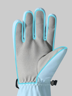 Full Palm PU Grip Kids Ski Gloves