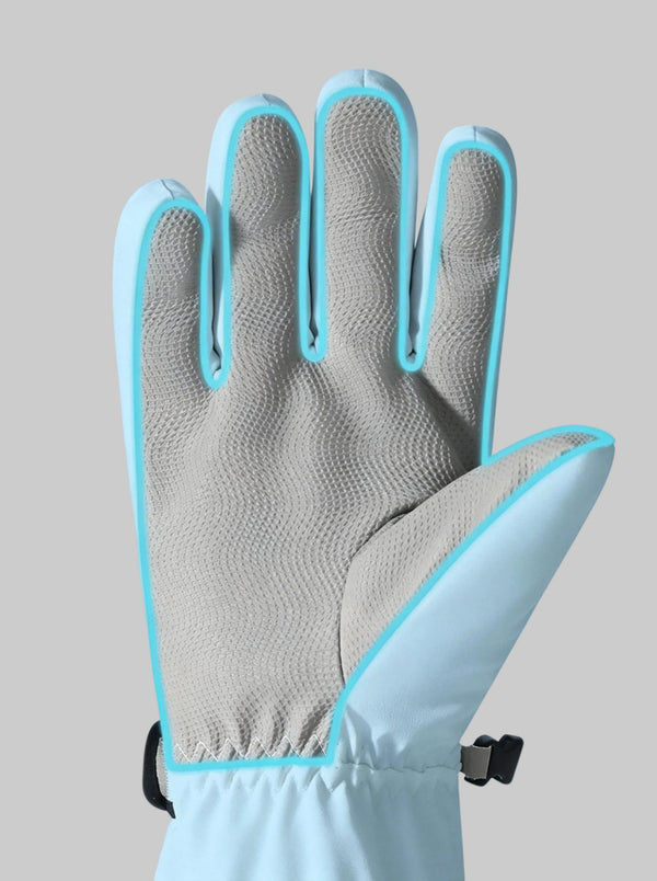 Full Palm PU Grip Kids Ski Gloves