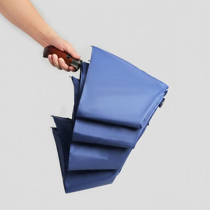 Fully Automatic Double Canopy Wooden Umbrella