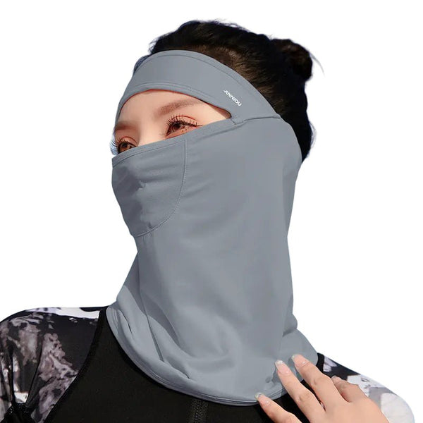 Gray Balaclava Face Mask UPF 50+