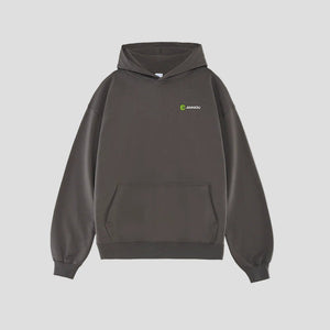 Gray Oversized Heavyweight French Terry Hoodie