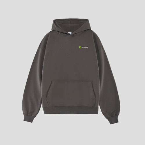 Gray Oversized Heavyweight French Terry Hoodie