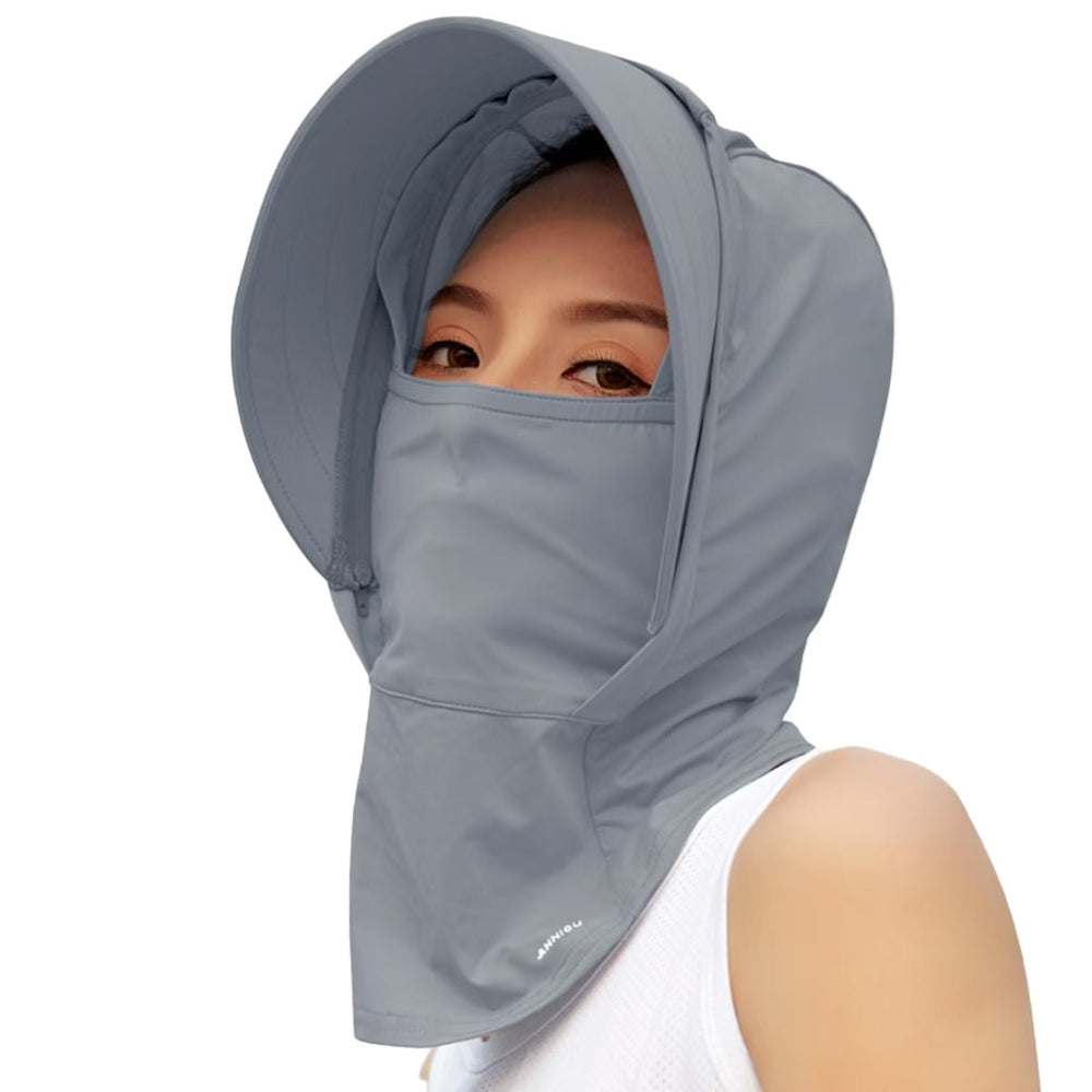 Gray Sun Protective Hat Balaclava by Anniou