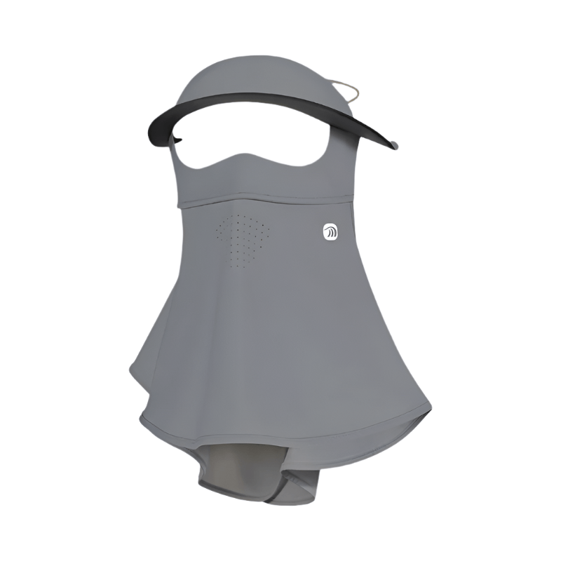 Gray UPF 50+ Sunshade Face Mask
