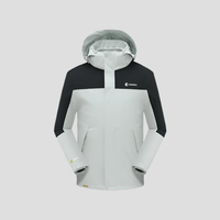Gray hooded Teflon 3-in-1 Shell Jacket