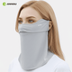 Gray neck gaiter Face Mask UPF 50+