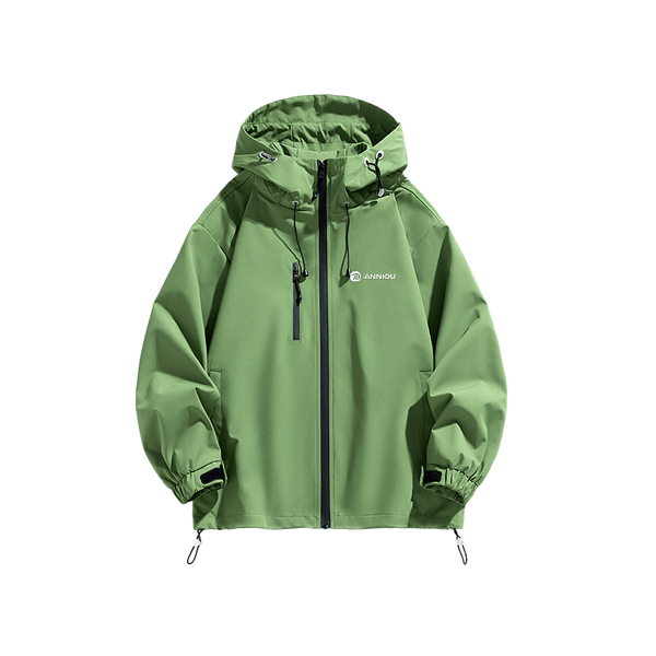 Green Breathable Hooded Shell Jacket