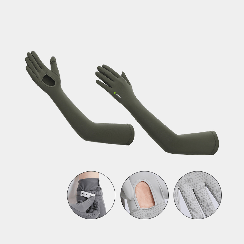  Green Full Arm UV Protection Sleeves