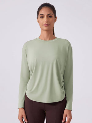 #Green Side Drawstring Quick Dry Pullover