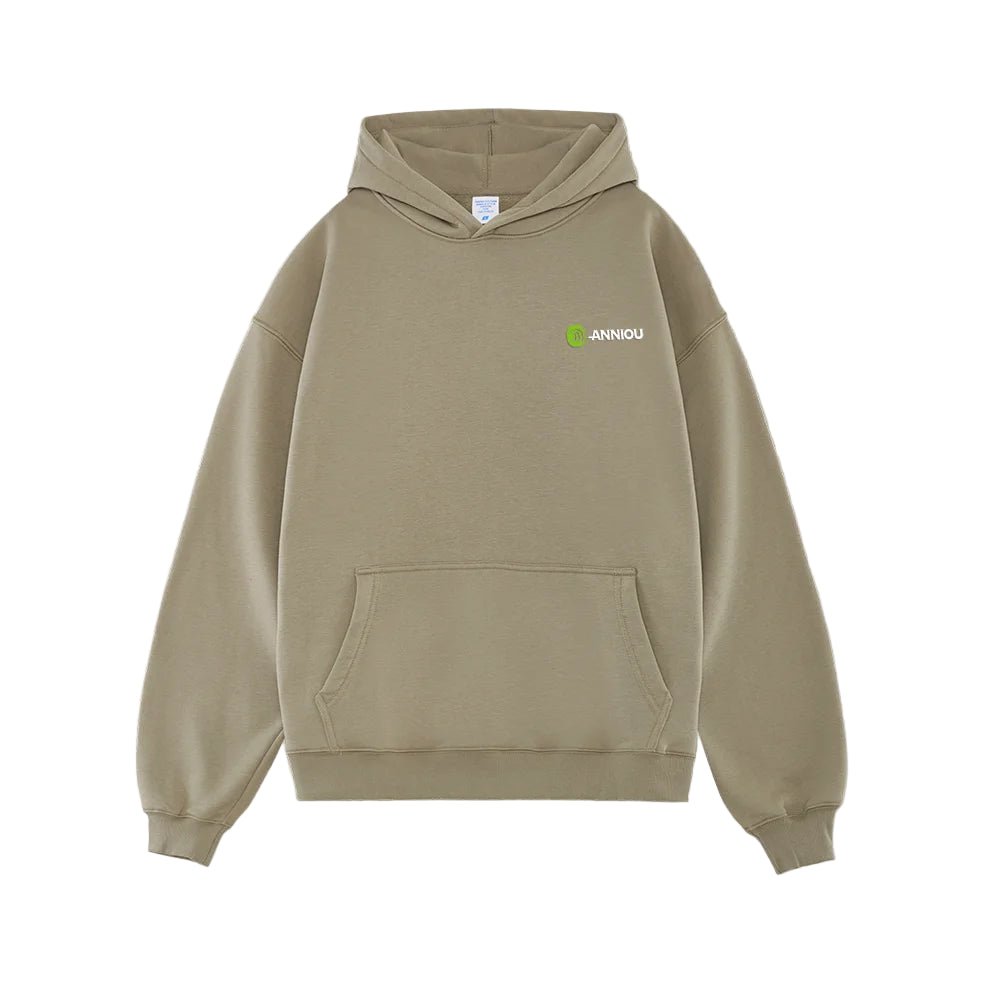 Green Thick French Terry Hoodie by Anniou