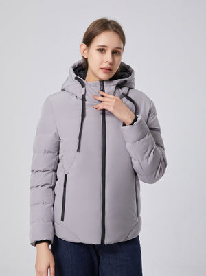 #Grey 11 Area Heated Hooded Padded Jacket