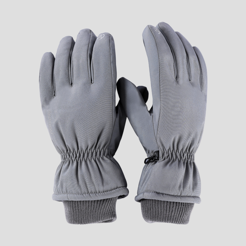 Grey Anti-Slip Touch Screen Winter Gloves