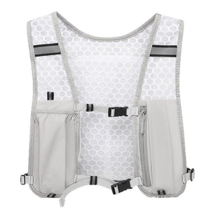 #Light Grey Marathon Hydration Backpack Sports Vest