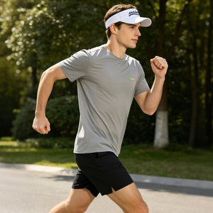 #grey Short Sleeve T-Shirt Breathable
