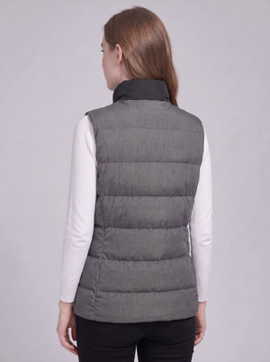 #Grey Women's Heated Puffer Gilet side