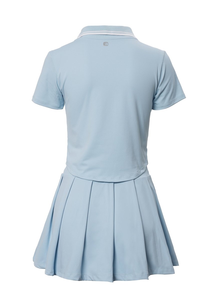 UPF 50+ Colorblock Polo Pickleball Skirt Set