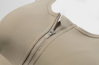 Women's Zip Front Sports Bra