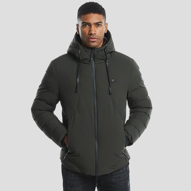 green Heated Puffer Jacket