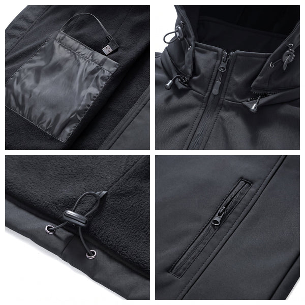 Heated Softshell jacket details