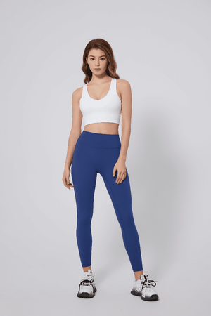 womens #navy blue high waisted  yoga leggings