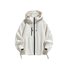 Ivory Breathable Hooded Shell Jacket