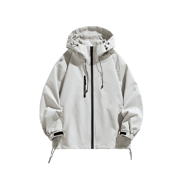Khaki Breathable Hooded Shell Jacket