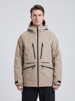 #Khaki Men's Waterproof Snowboard Jacket