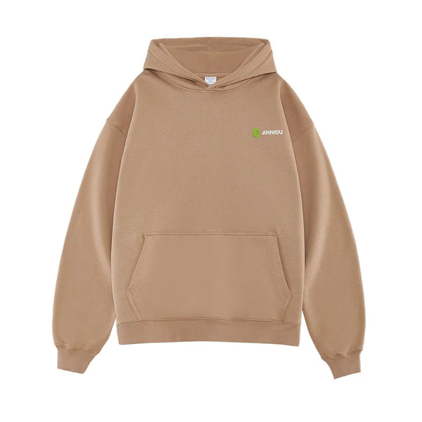 Khaki Thick French Terry Hoodie by Anniou