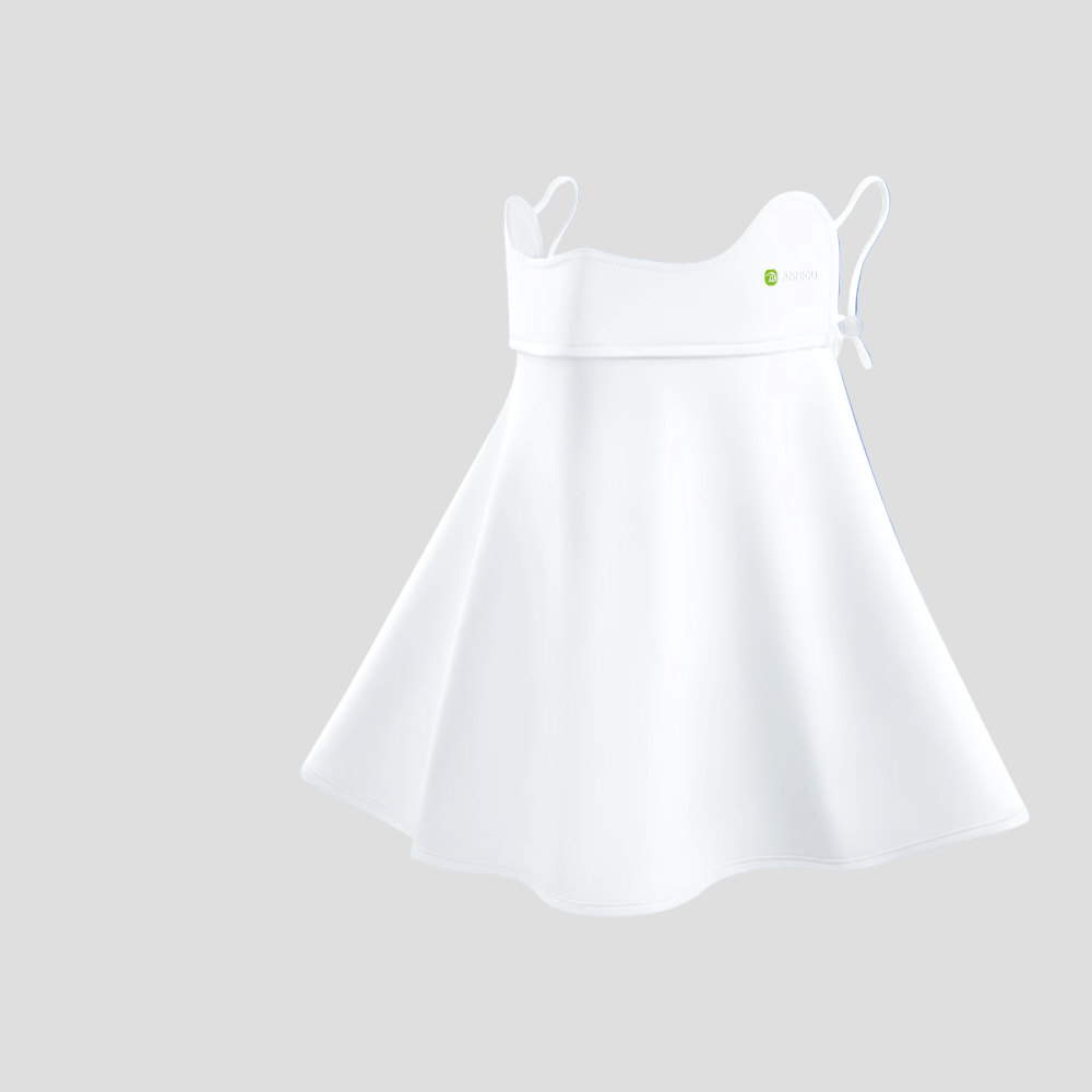 Kids White Antibacterial UV Face Mask UPF 50+