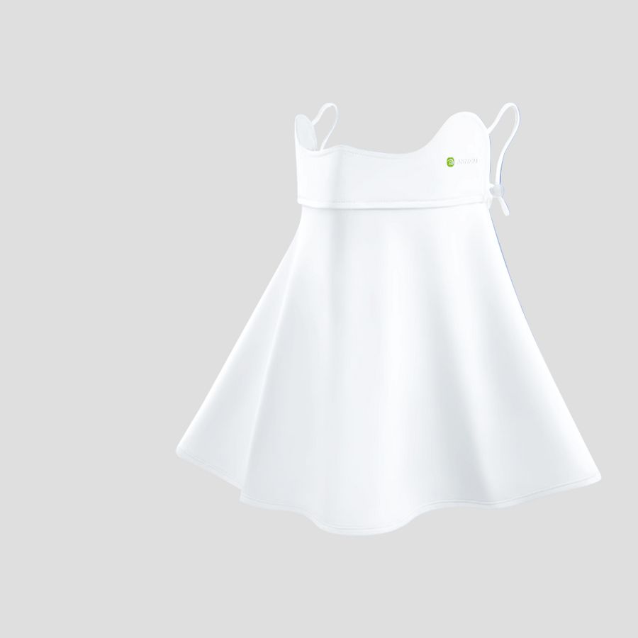 Kids White Antibacterial UV Face Mask UPF 50+