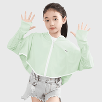 Kids' green UPF 50+ Hooded Jacket