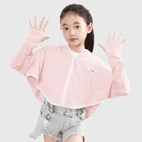 Kids' pink UPF 50+ Hooded Jacket