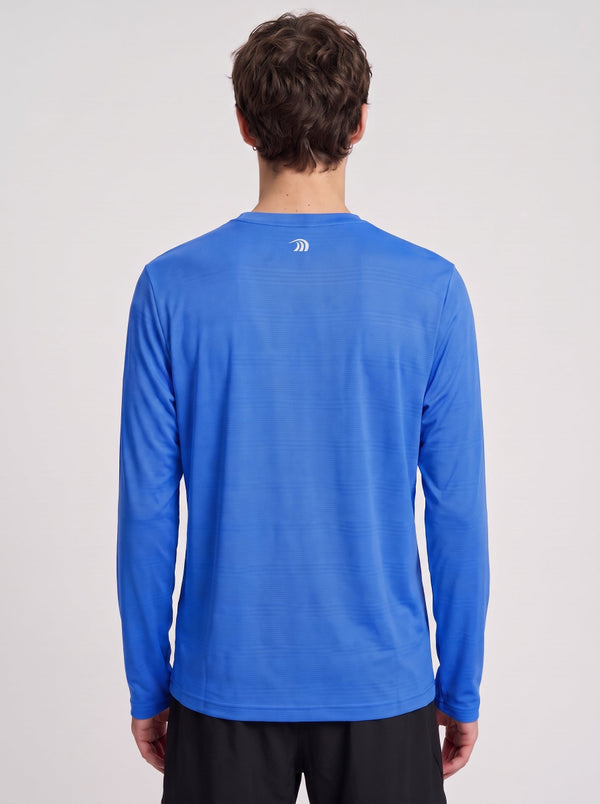 #Kleinblue Rear of Men's Quick-drying Fitness T-Shirt