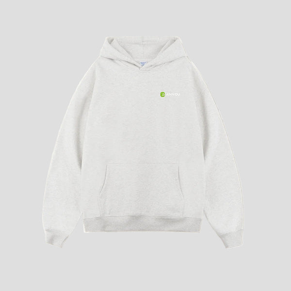Light Gray Anniou Thick Fleece Lined Hoodie