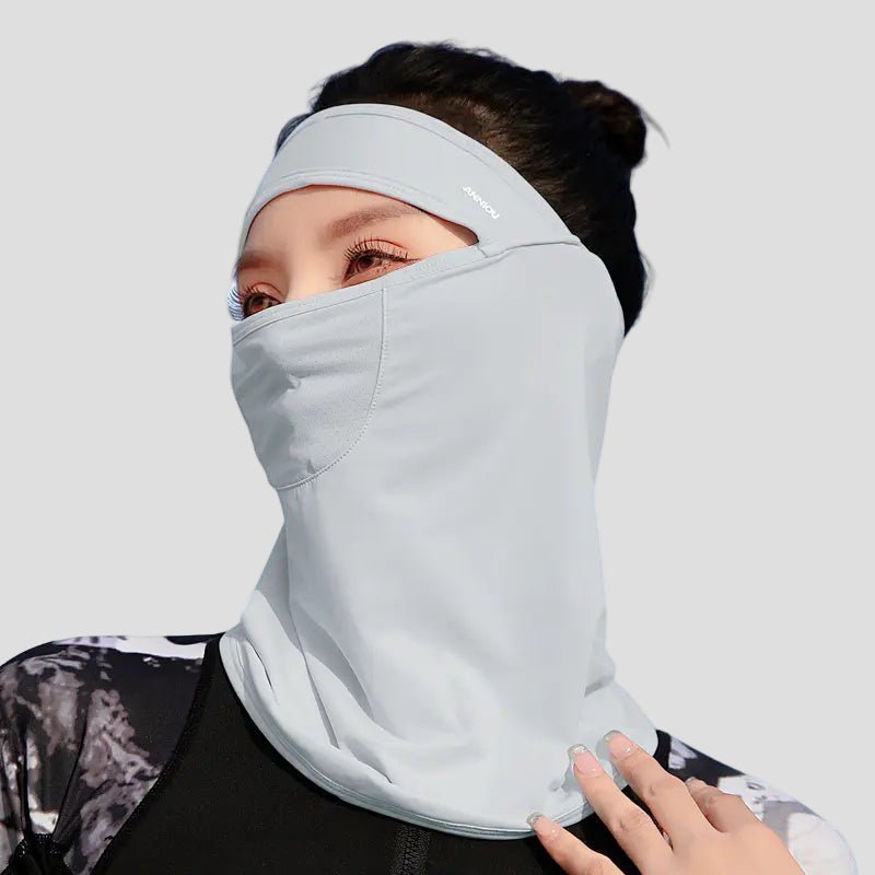 Masker Upf Light Gray Balaclava Face Mask UPF 50+