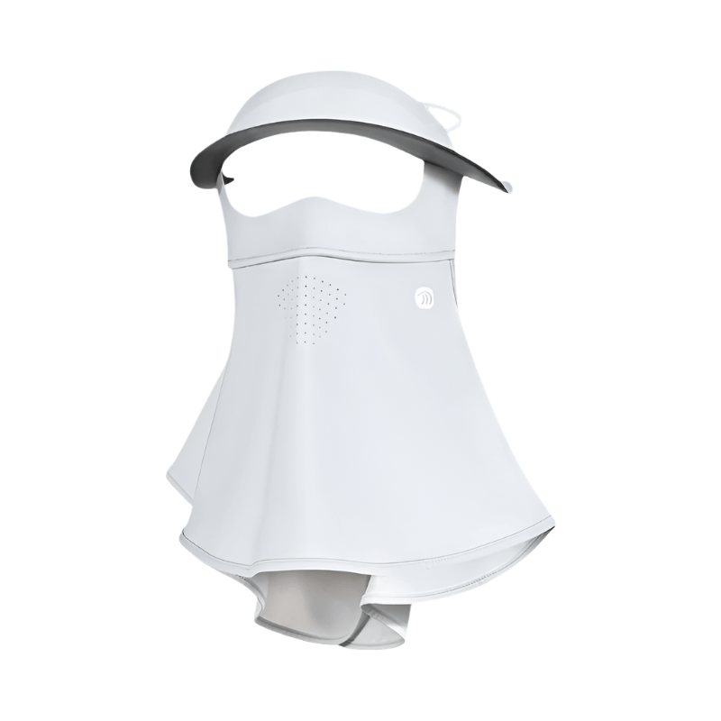 Light Gray UPF 50+ Sunshade Face Mask