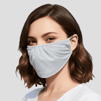 Light Gray Uv Protection Drape Face Mask