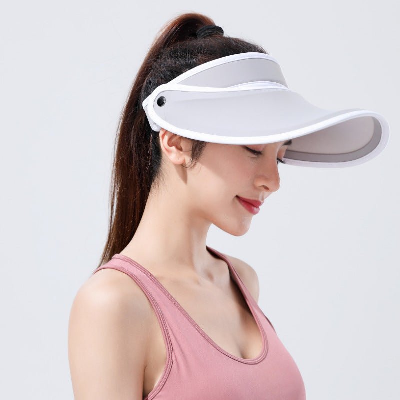 Light Grey Women's Wide - brim Sun Visor