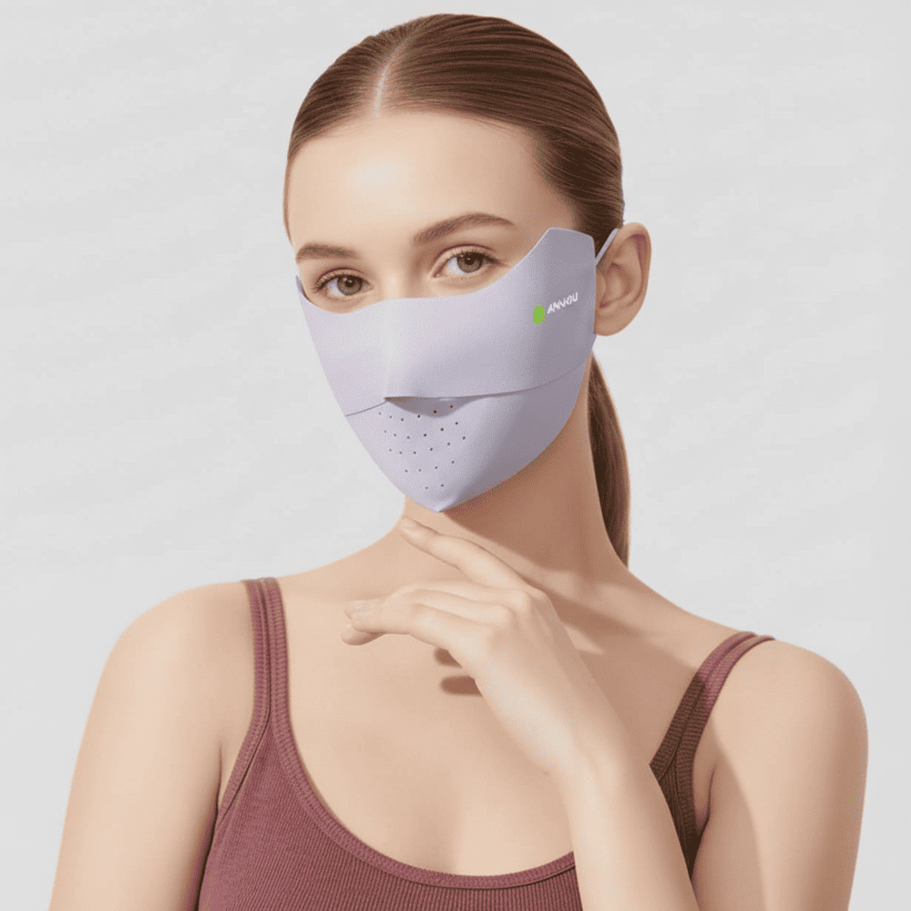 Light Purple Seamless Sun Protection Mask 